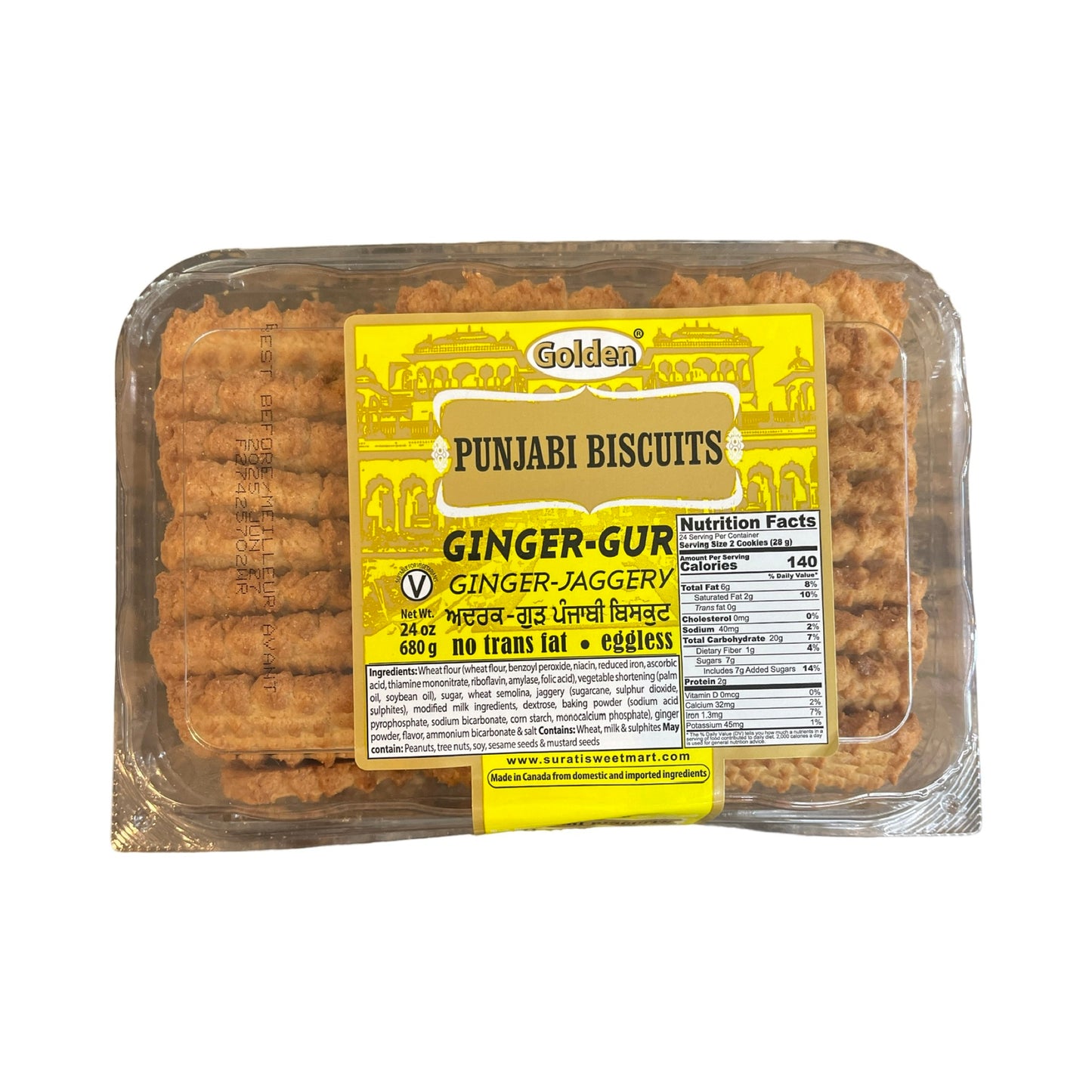 Golden Ginger Gur Biscuit 680g