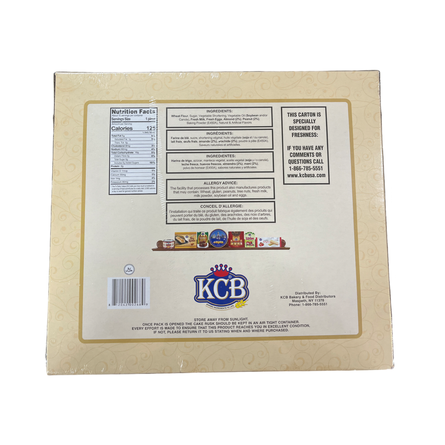 KCB Cake Rusk Almond