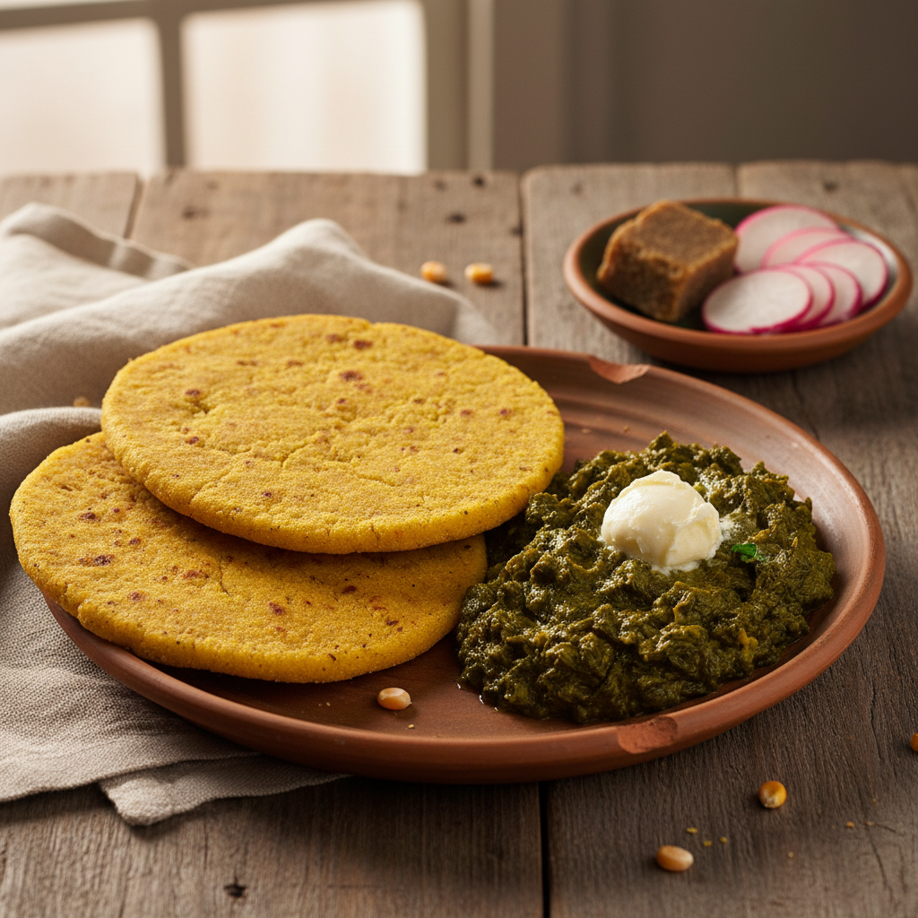 Makki Roti and Saag