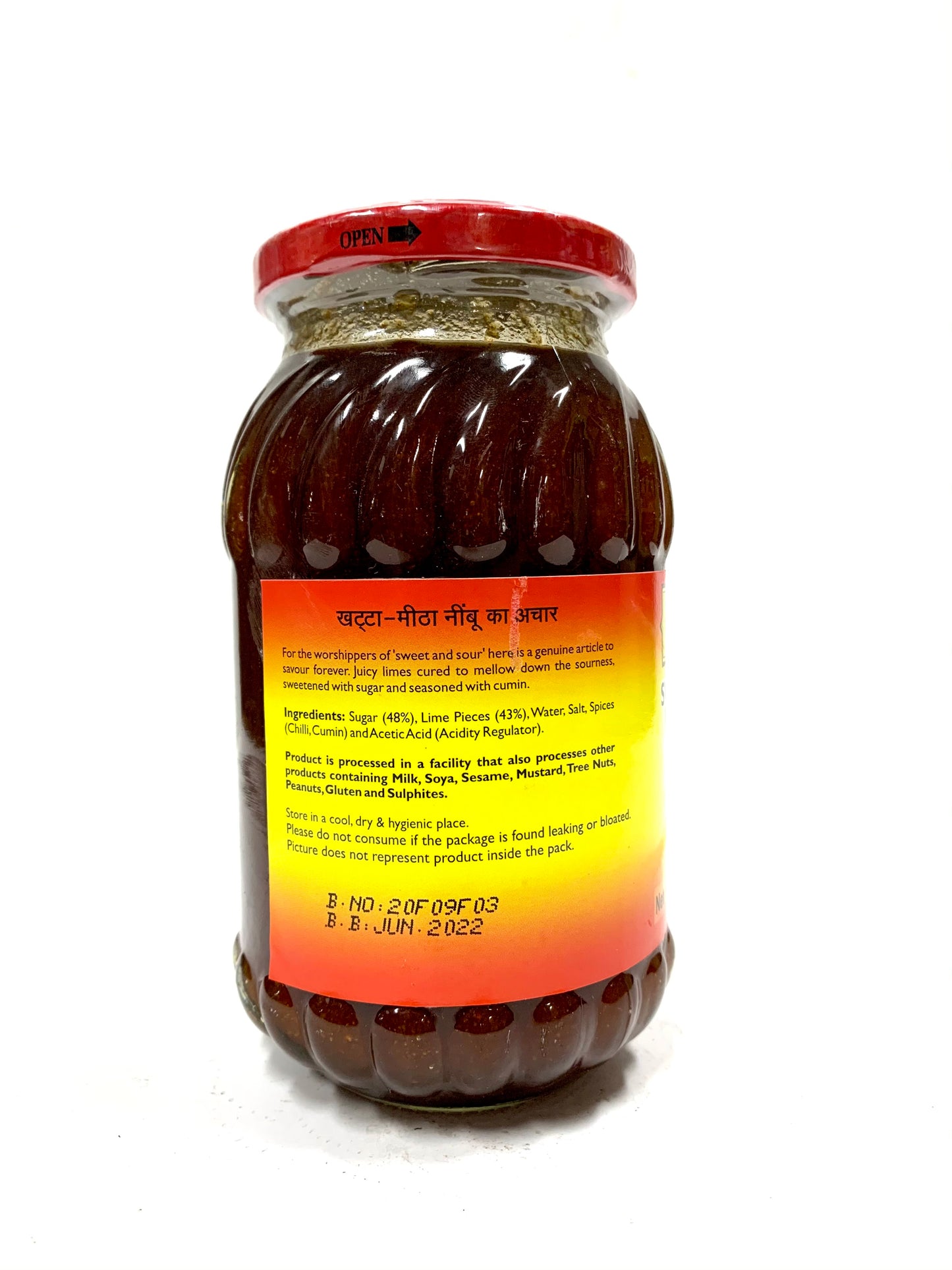 Sweet and Sour Lime Pickle