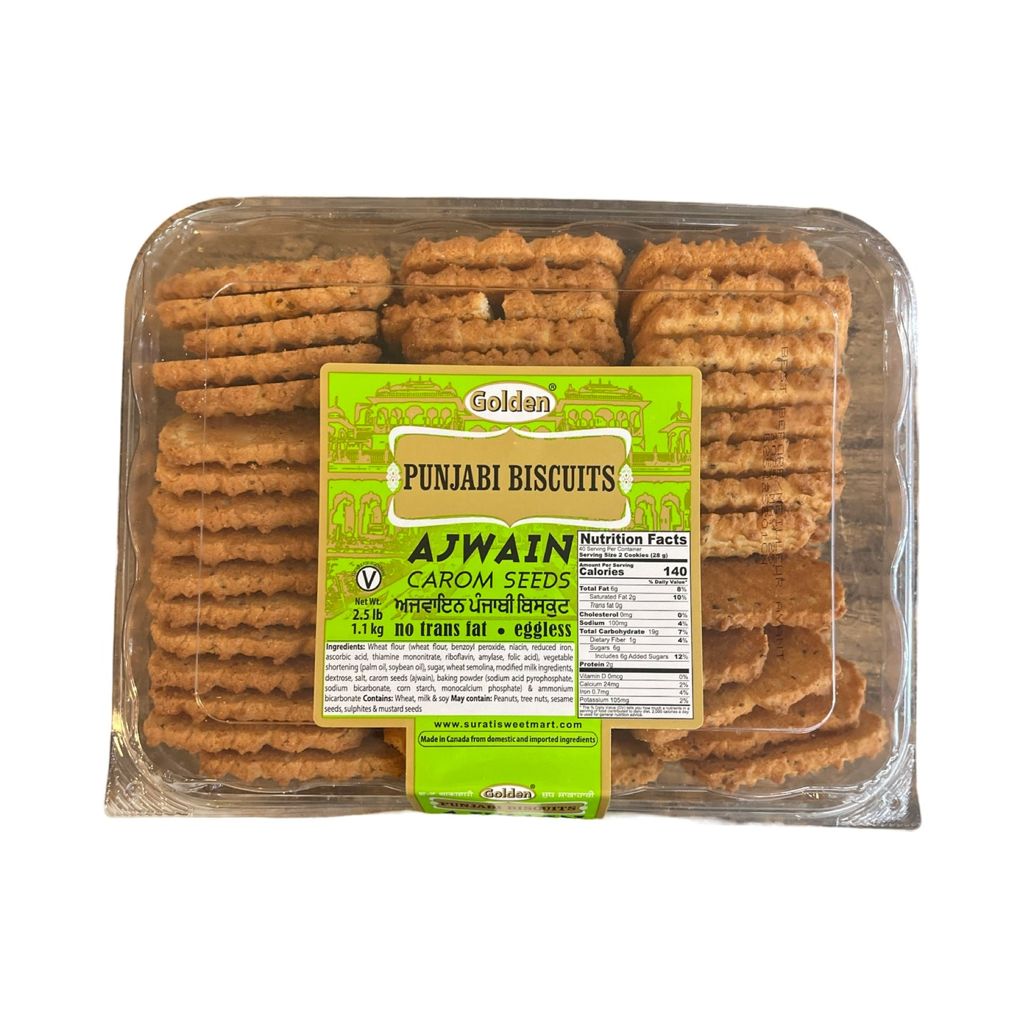 Golden Ajwain Biscuits 2.5LB