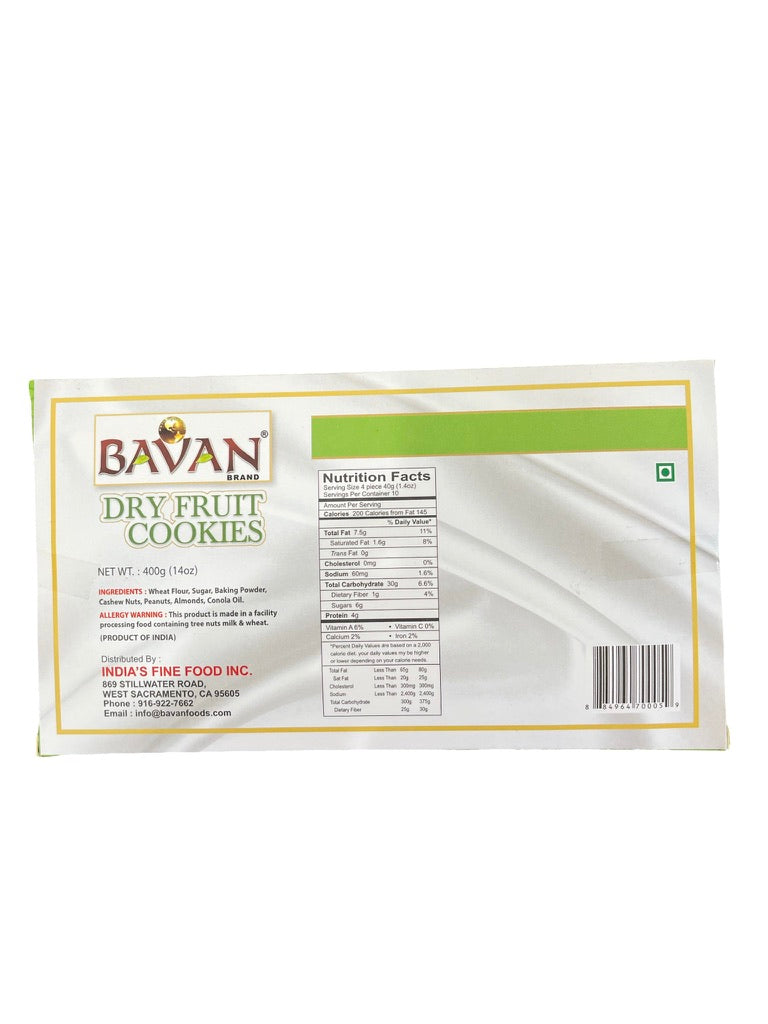Bavan Dry Fruit Cookies 400g